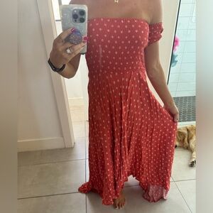 Stretchy off the shoulder maxi dress